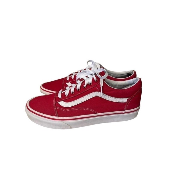Vans Red Old Skool Skater Sneakers Men’s 9.5 Women’s 11 Skateboard main image 8